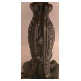 DR - Decorative Table Lamp with Pleated Shade, Ornate Metal Base, 18" Tall