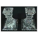 P - Lenox Table Lamp with Shade and Pair of Waterford Lismore 4 Inch Crystal Candle Holders