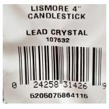 P - Lenox Table Lamp with Shade and Pair of Waterford Lismore 4 Inch Crystal Candle Holders