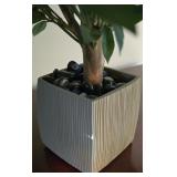 MBR - Pair of Faux Potted Plants 28" Tall with 5.5" Square Bases