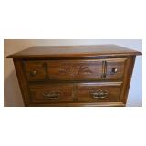 LL-BR3 - Vintage Wooden Chest of Drawers with Brass Pulls