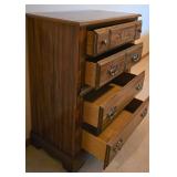 LL-BR3 - Vintage Wooden Chest of Drawers with Brass Pulls