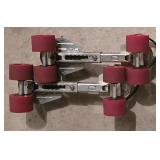 LL-G - Basketball, Pump, and Set of Vintage Adjustable Roller Skates