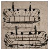 LL-G - Set of 2 Deck Rail Planters and 2 Hanging Metal Planters