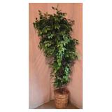 LL-ST - 7 Foot Tall Artificial Tree in 15 Inch Wicker Basket