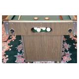 LL-ST - Vintage Collapsible Bumper Pool Table with Cues and Balls