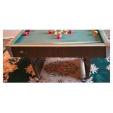 LL-ST - Vintage Collapsible Bumper Pool Table with Cues and Balls