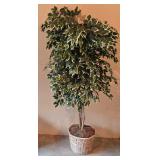 LL-ST - 7 Foot Artificial Ficus Tree in Woven Basket
