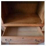 LL-FR - Vintage Wooden Bookcase with Adjustable Shelves and Lower Cabinet