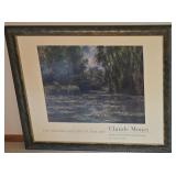 LL-FR - Claude Monet Framed Print Water-Lily Pond with Bridge