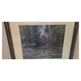 LL-FR - Claude Monet Framed Print Water-Lily Pond with Bridge