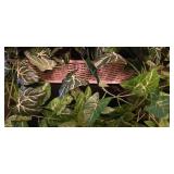 Artificial Ivy Plant in Wicker Basket with Decorative Tall Woven Planter