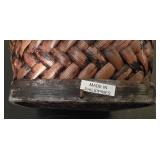 Artificial Ivy Plant in Wicker Basket with Decorative Tall Woven Planter