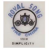 P - Royal Song China Service for 8 with Plates, Bowls, and Cups