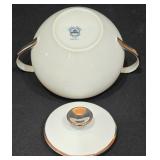 P - Royal Song Porcelain Serving Pieces Set with Platter, Bowl, Covered Sugar Bowl, Creamer