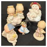 P - Collection of Dreamsicle and Jonathan & David Angel Figurines with Ornament