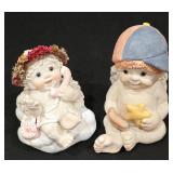 P - Collection of Dreamsicle and Jonathan & David Angel Figurines with Ornament