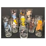 P - Set of 11 Vintage Collector Cartoon Character Glasses