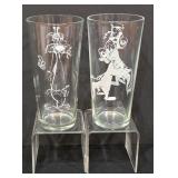 P - Set of 11 Vintage Collector Cartoon Character Glasses