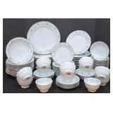 P - Noritake 6107 Colburn China Set Service for 12 with Soup Bowls