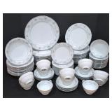P - Noritake 6107 Colburn China Set Service for 12 with Soup Bowls