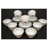 P - Noritake 6107 Colburn China Set Service for 12 with Soup Bowls