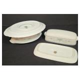 P - Noritake 6107 Colburn China Serving Set with Platter, Bowls, Gravy Boat, and Accessories