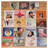 P - Collection of 16 Vintage Vinyl Records Classic Country and Pop Artists