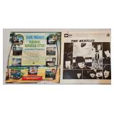 K - Pair of Elvis Presley and Beatles Vinyl Albums