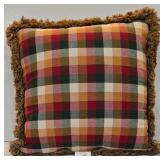 K - Taupe King Coverlet and Pair of Like New 18.5" Rooster Pillows