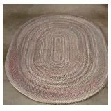 G - Oval Braided Rug 84" x 110" with Subtle Multicolor Pattern