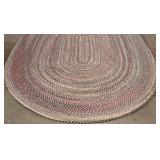 G - Oval Braided Rug 84" x 110" with Subtle Multicolor Pattern