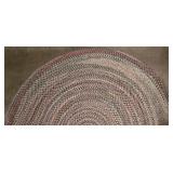 G - Oval Braided Rug 84" x 110" with Subtle Multicolor Pattern