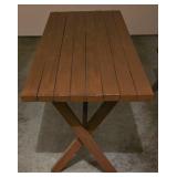 G - Wood Picnic Table with 2 Benches and Small Bench