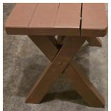 G - Wood Picnic Table with 2 Benches and Small Bench