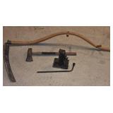 LL-G - Vintage Grim Reaper-Themed Axe and Car Jack Collection