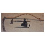 LL-G - Vintage Grim Reaper-Themed Axe and Car Jack Collection