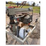 Wood spindle tenonizer. Commercial tenon cutting machinery for log furniture, timber framing, and handrail construction