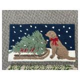 Hand Hooked Accent Rug 22"x38"