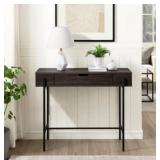 NEW - Walker Edison Minimalist Wood and Metal One Drawer Entry Table - MSRP - $240