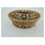 Vintage Hand-Painted Hausswirth Soufflenheim Casserole Dish With Lid