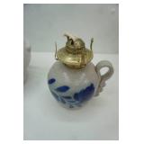 Pfaltzgraff Yorktowne Stoneware Dinnerware Set & Salmon Falls Pottery Oil Lamp (Salt Glazed)