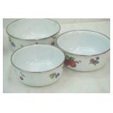 Vintage Enamel Nesting Bowl Sets