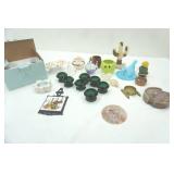 Collection of Vintage Glass and Stone Decor Pieces.