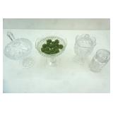 (4ct) Crystal Compotes, Candy Dishes, Canister