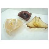 Vintage Art Glass Bowls (3ct)