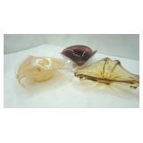 Vintage Art Glass Bowls (3ct)