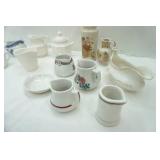 Collection of Vintage Ceramic, Porcelain, Ironstone Creamers and Sugar Dishes