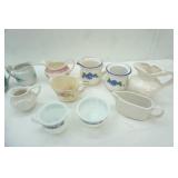Collection of Vintage Ceramic, Porcelain, Ironstone Creamers and Sugar Dishes