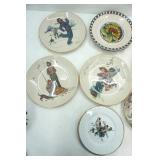 Collection of Vintage China Plates: Norman Rockwell and more